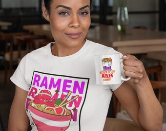 Yo Ramen! T-shirt anime, Streetwear giapponese, t-shirt divertente, t-shirt alimentare, t-shirt humor, t-shirt personalizzata