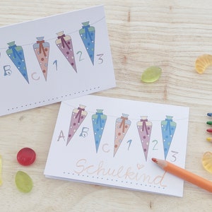 Tischkarten Set Platzkarten/ Einschulung Schuleinführung Schulstart/ Namensschild Servietten Banderole Gäste/ Endlich Schulkind/ Zuckertüten