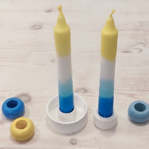 Dip Dye candles blue red/stick candle candlesticks set of 4/Raysin candlestick/gift mom sister daughter friend colleague teacher image 6