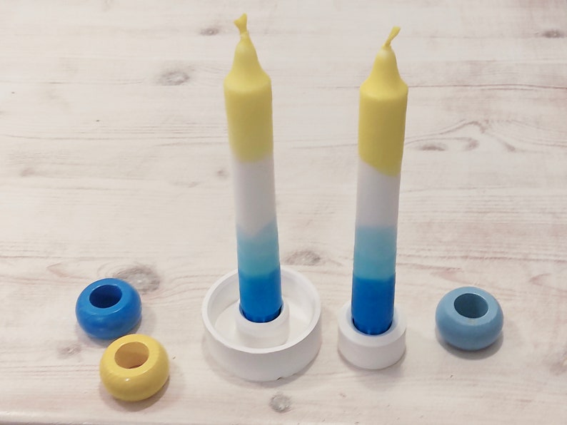 Dip Dye candles blue red/stick candle candlesticks set of 4/Raysin candlestick/gift mom sister daughter friend colleague teacher image 6