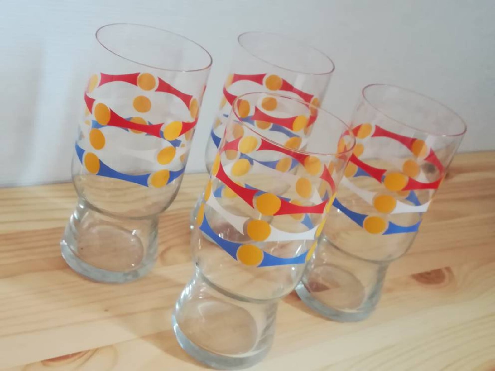 Drinking Glasses Glasses Retro 70s 70s 80s 80s Juice Glasses Etsy