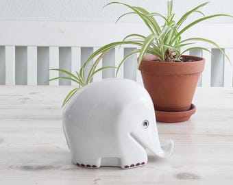 Vintage Luigi Colani Elefant Spardose – Grüne Plastik Plastik 70er