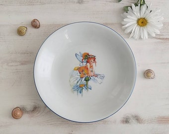 Marguerite fairy first plate/ elf Breiteller baby/ flower elf deep children's plate/ meadow elf dinner plate/ daisy tableware girl