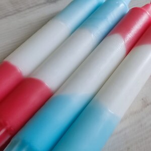 Dip Dye candles blue red/stick candle candlesticks set of 4/Raysin candlestick/gift mom sister daughter friend colleague teacher image 5