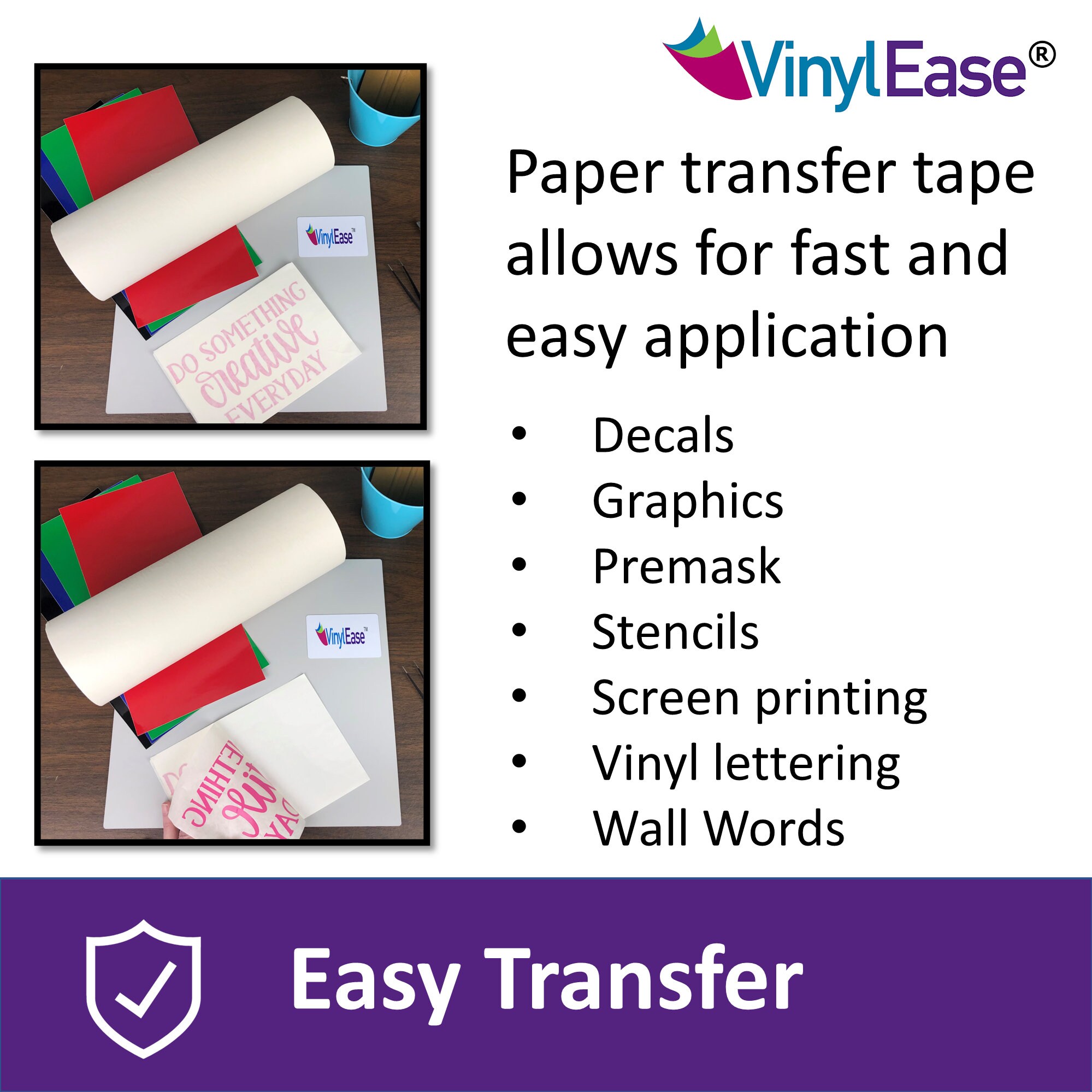 150ft PAPER Transfer Tape. 100 Satisfaction Guarantee Two Sizes