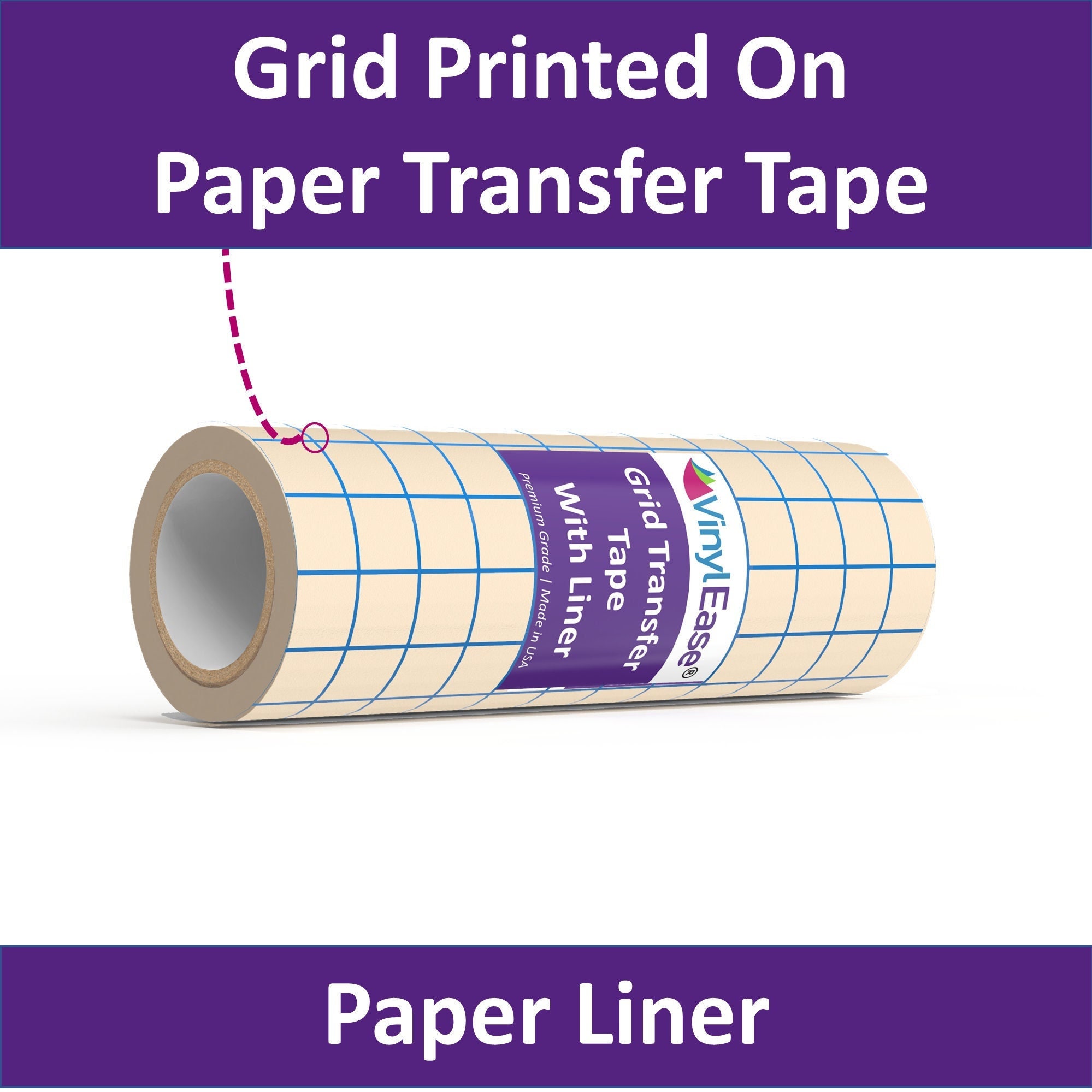 Gridlined Paper Transfer Tape - 12x30' Roll (Blue 1 Grid)