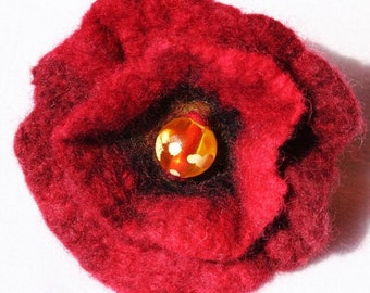 Hair Rubber - Felt Flower Pearl