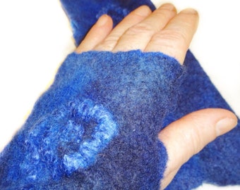 Arm warmers felt - "Jeans"