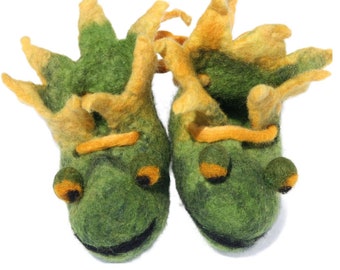 Baby felt shoe - "Frog Prince". Up to size 20