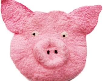 Pig purse - felt