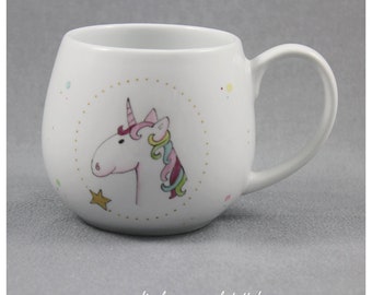 Mug cuddly cup cup "unicorn" porcelain, hand-painted