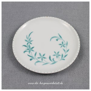 Mini plate &quot;flower vine&quot; petrol mint green porcelain hand-painted plate plate plate