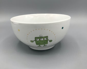 Bowl/bowl "Monster" green, porcelain, handpainted