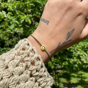 Smiley Armband elastisch und verstellbar JGA happybitchface Bild 1