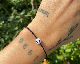 Smiley Armband elastisch unisex