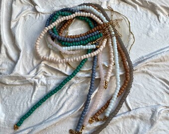 Natursteinperlen Halskette Kette Perlen