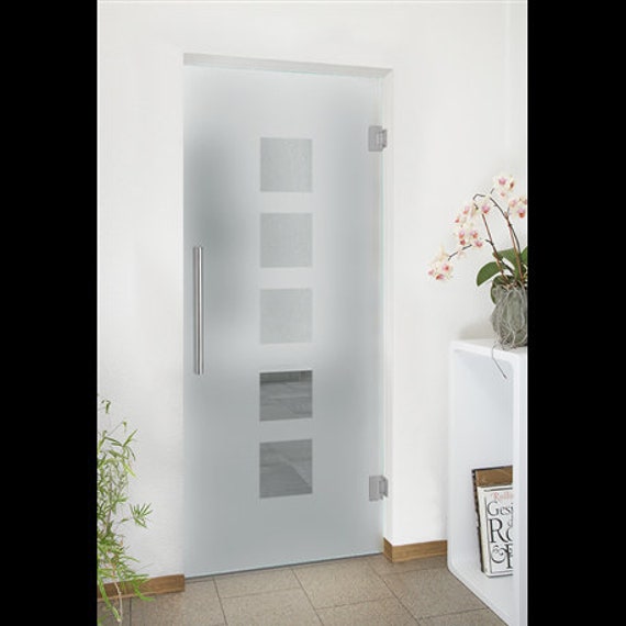 Interior Swinging Glass Door With Frosted Square Design Etsy