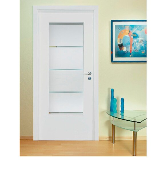 3 4 Lite Mdf Interior Door With Glass Insert Hmdi 0029 Without Hardware