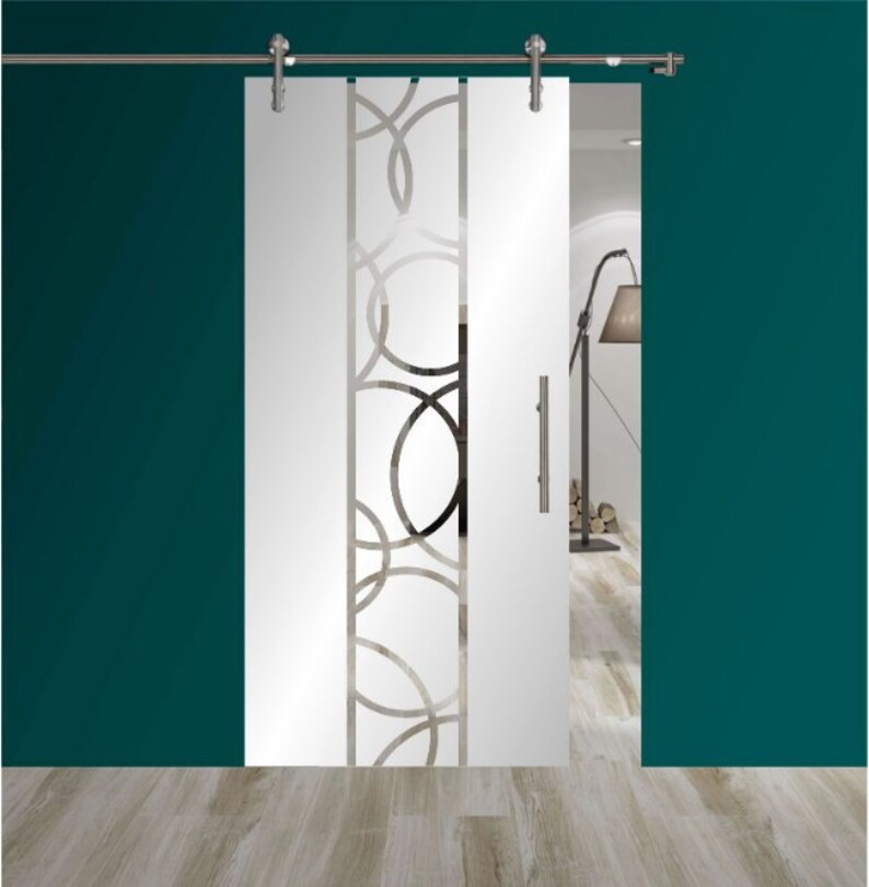 Sliding Glass Barn Door Sgd V1000 0156 Frosted System