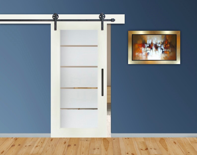 1 Lite Sliding Barn Door With Frosted Glass Insert Hardware - Sliding Barn Doors With Glass Inserts 1 Lite Sliding Barn Door With Frosted Glass Insert Hardware - Sliding Barn Doors With Glass Inserts