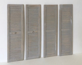 Dollhouse Miniature Shutters Three Panel 1:12 Scale Package of 2