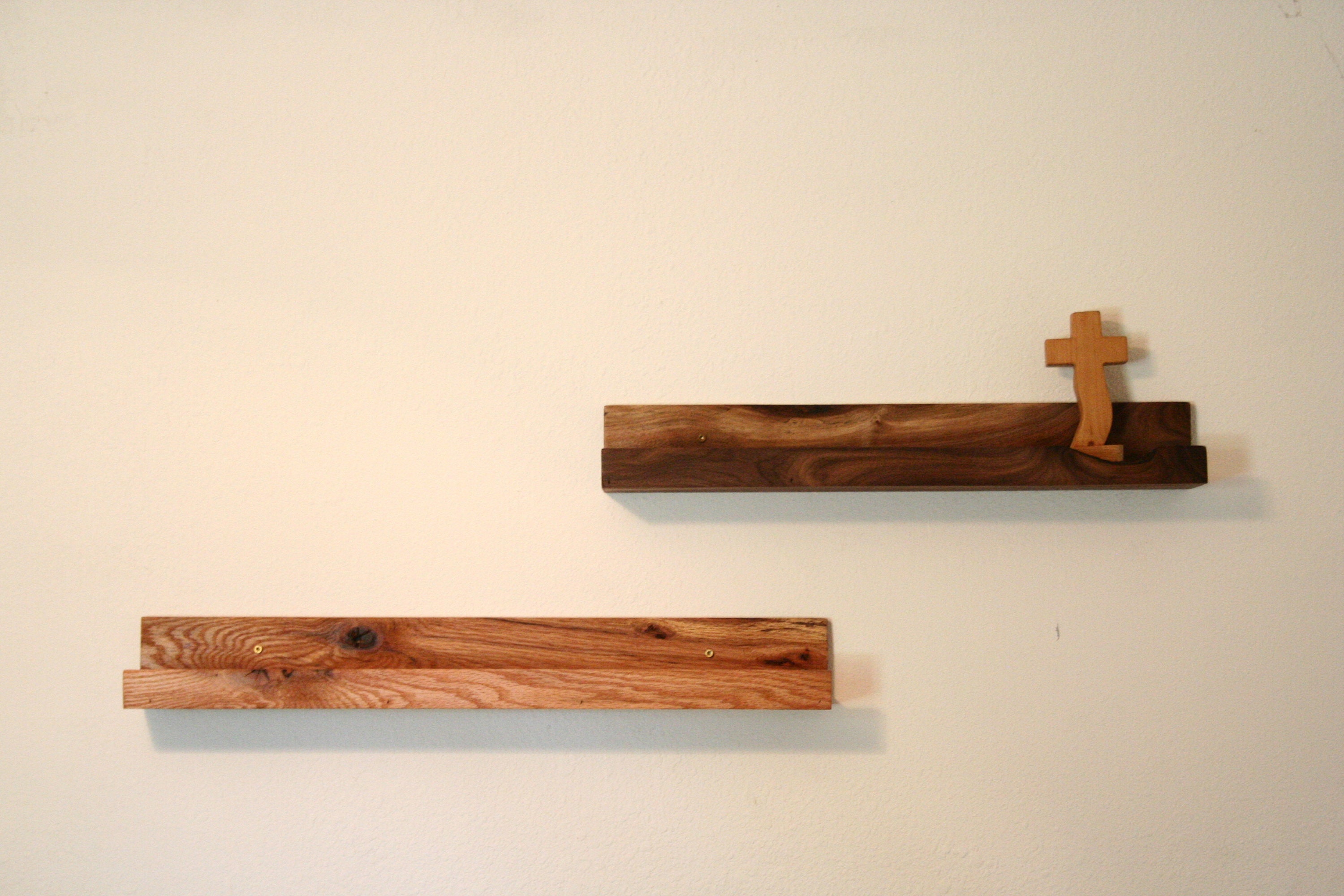 Rustic Solid Wood Floating Shelf - Wall Decor - Etsy