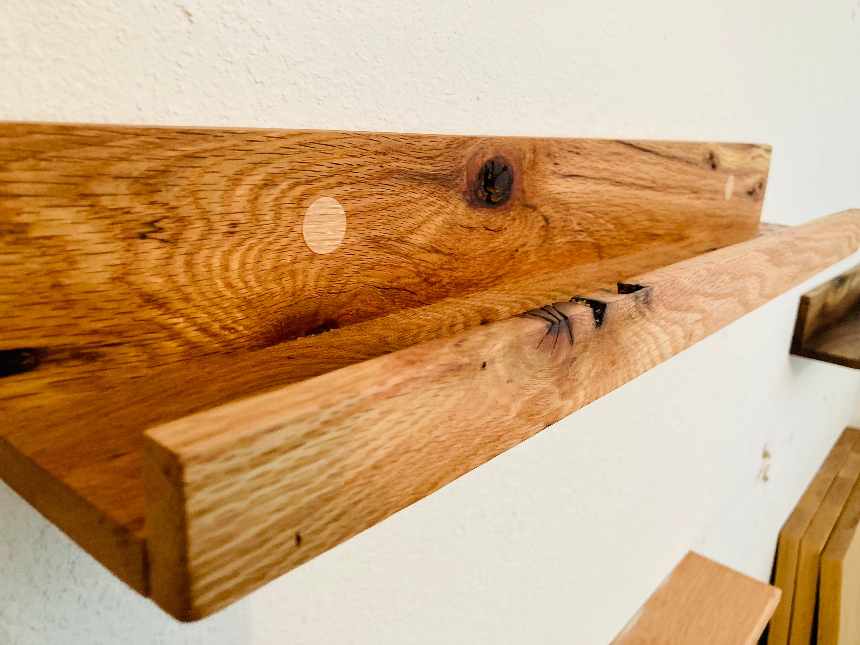 Rustic Solid Wood Floating Shelf - Wall Decor - Etsy