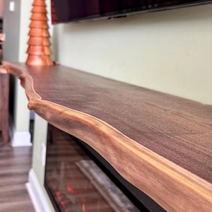 Heavy duty Modern Live edge Floating Shelf / Solid wood natural live edge shelf / Heavy duty shelf with a Hidden metal bracket