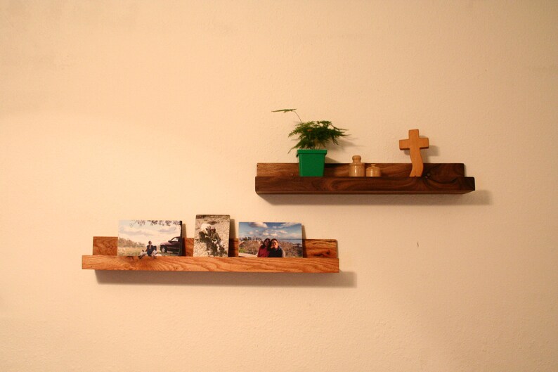 Rustic Solid Wood Floating Shelf - Wall Decor - Etsy