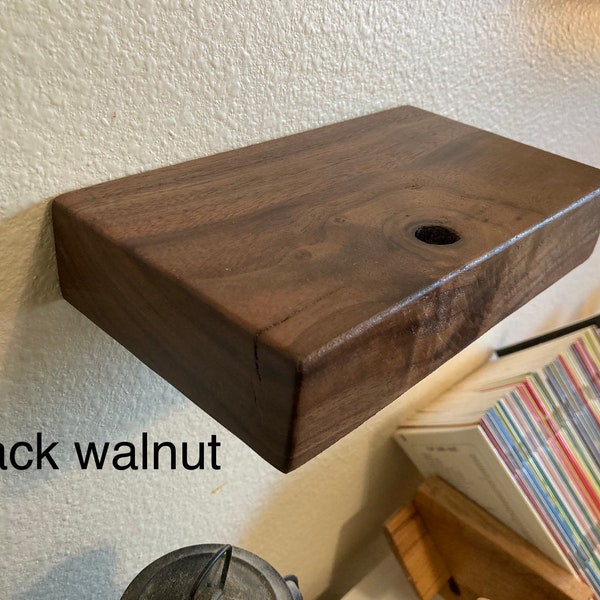 Rustic small floating Shelf / Solid wood Wall Decoration / Mini book shelf
