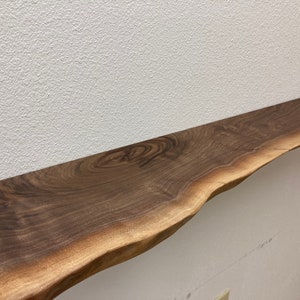 Modern Live edge Floating Shelf with Hidden metal brackets