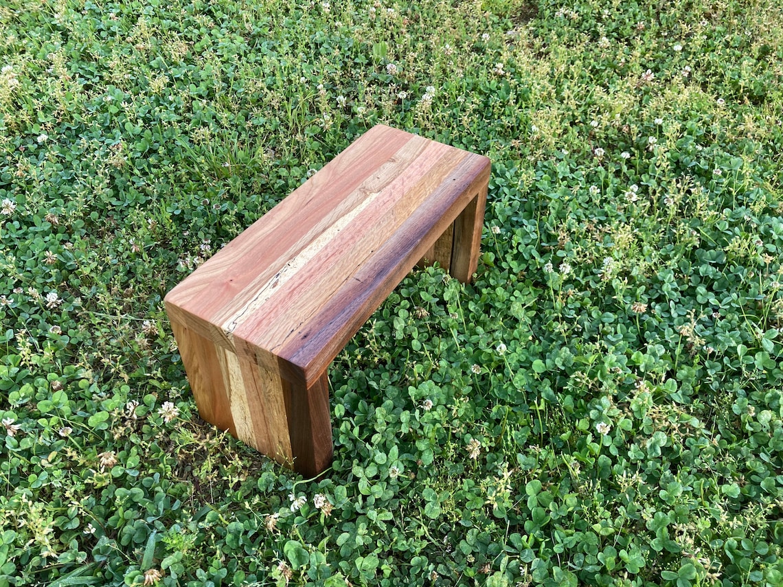 Wood Step Stool / Foot Stool / Bed Stool / Low riser / Bed Etsy