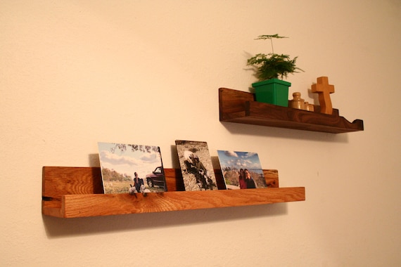 Rustic Solid Wood Floating Shelf / Wall Decor / Black Walnut