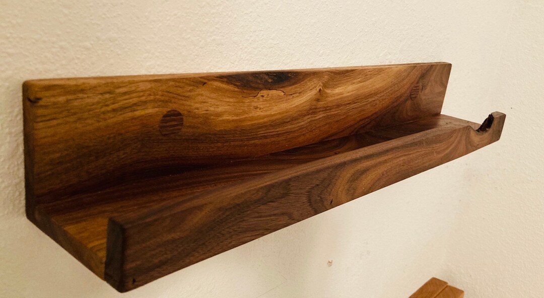 Rustic Solid Wood Floating Shelf - Wall Decor - Etsy