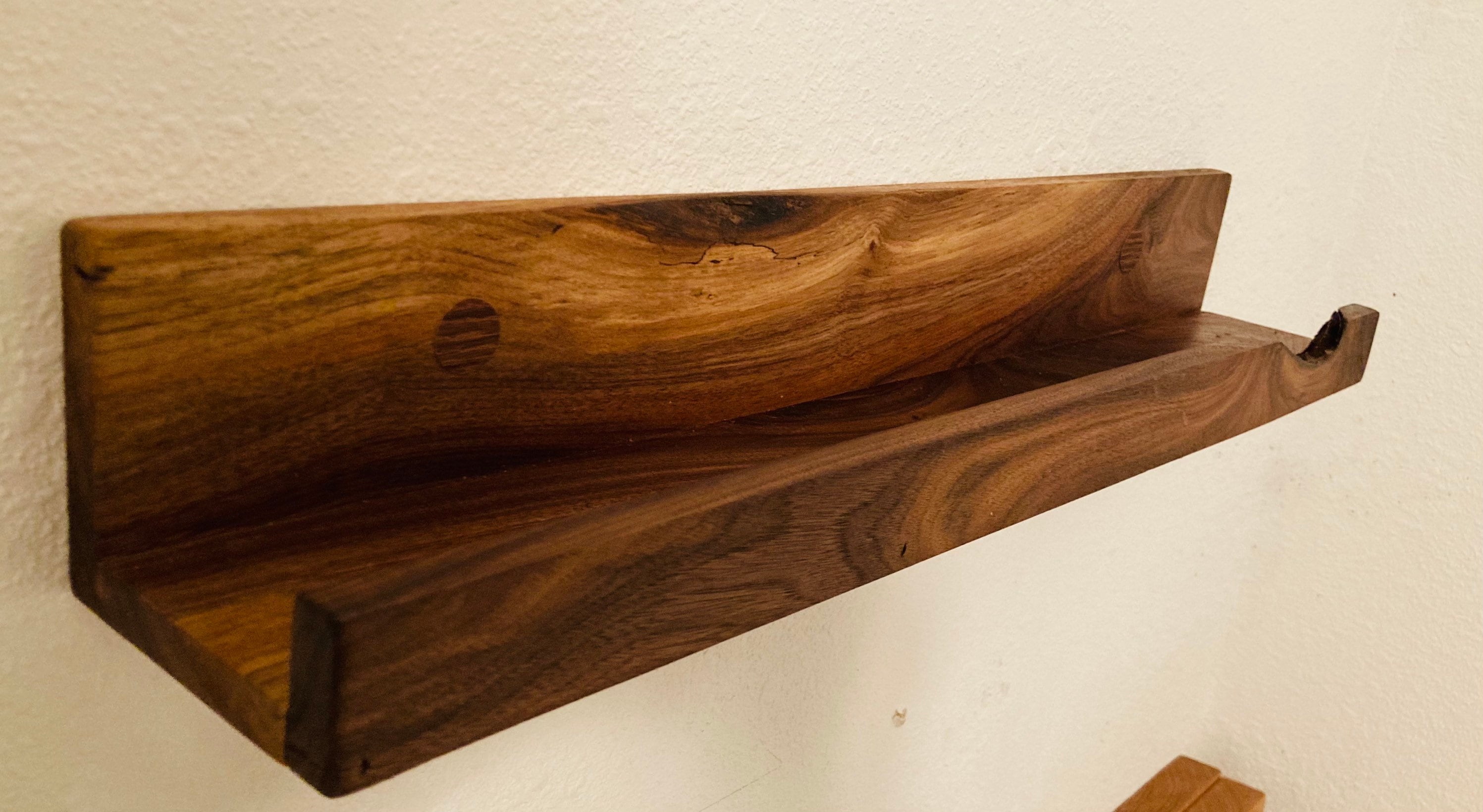 Rustic Solid Wood Floating Shelf - Wall Decor - Etsy