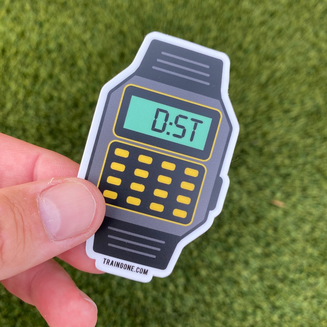 DST Watch #04 - Calculator Wrist Watch Sticker // Vinyl Sticker ...