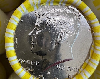 2024-D Brilliant Uncirculated  Kennedy Half Dollar Bank Rolls! 20 Coin Roll! Bank Sealed UNC Unopened  (1 Roll of 10 USD)