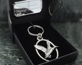 Mallard Duck Key Chain, English Pewter Key ring, silver duck, gifts for men gifts for women personalised gift Mallard Duck Key Chain gift