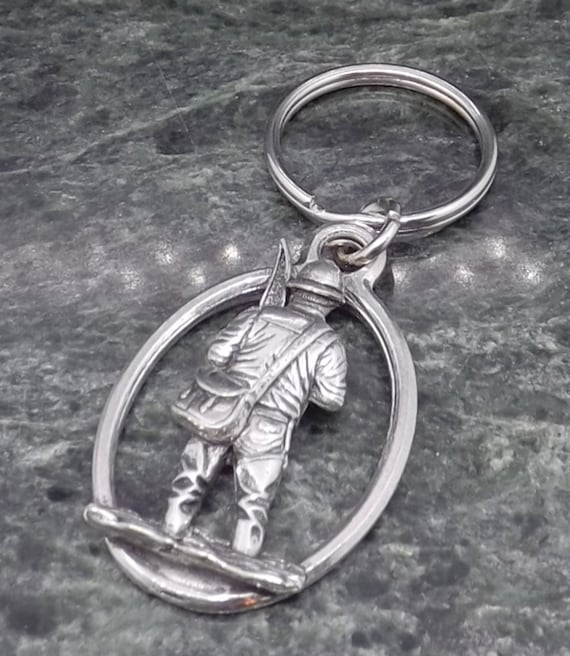 Silver Showjumping Horse English Pewter Keyring Handmade In England Key Ring New