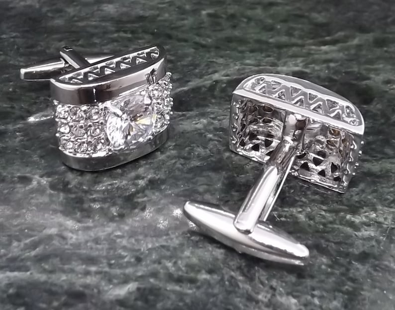 Swarovski Cufflinks Personalised Cufflinks Crystal Cufflinks Etsy