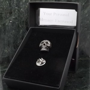 Gothic Skull Design Lapel Pin Badge skull Brooch gifts for men gifts for women personalised gift engraved gift