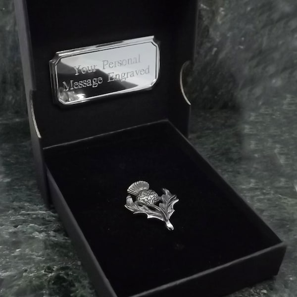 Scottish Thistle Lapel Pin, English Pewter pin badge, silver thistle, gifts for men gifts for women personalised gift Scotland gift