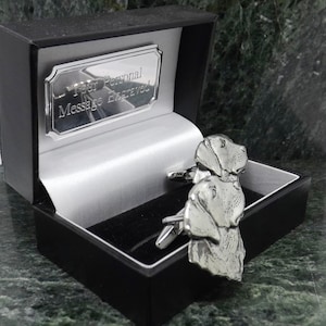 Labrador Dog Cufflinks Personalised Cufflinks Silver Cufflinks Pewter Cufflinks English Cufflinks Mens Gift Birthday Cuff Link Anniversary