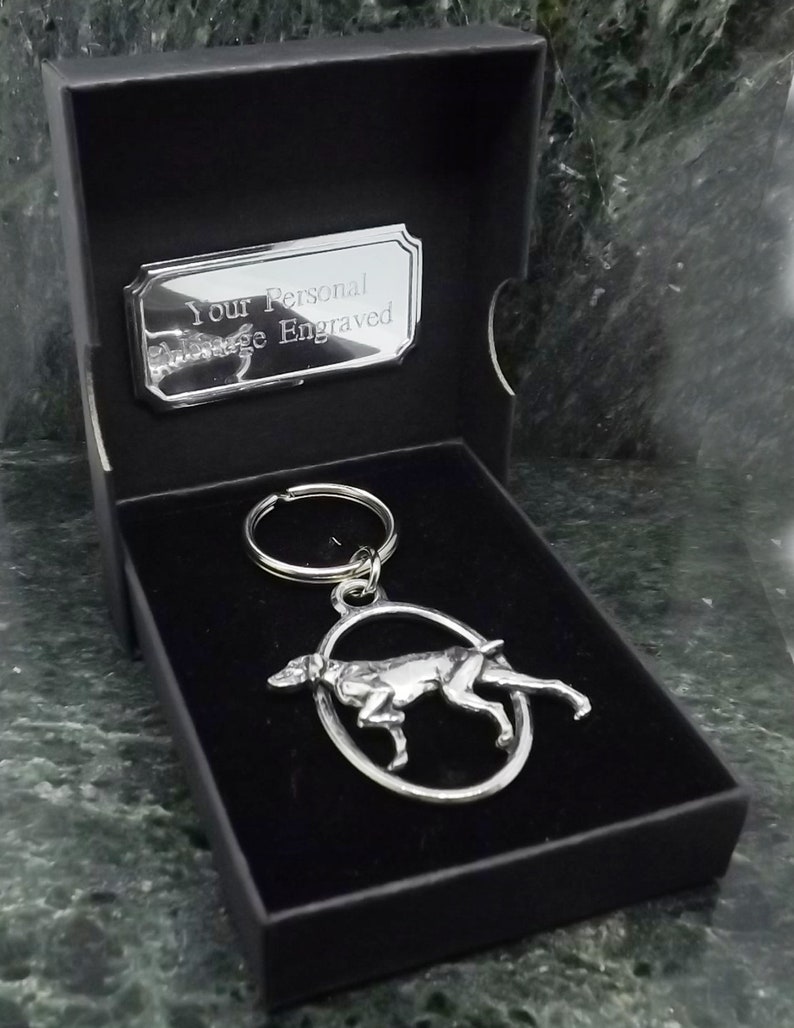 English Pewter Horse Head Keyring in Gift Pouch
