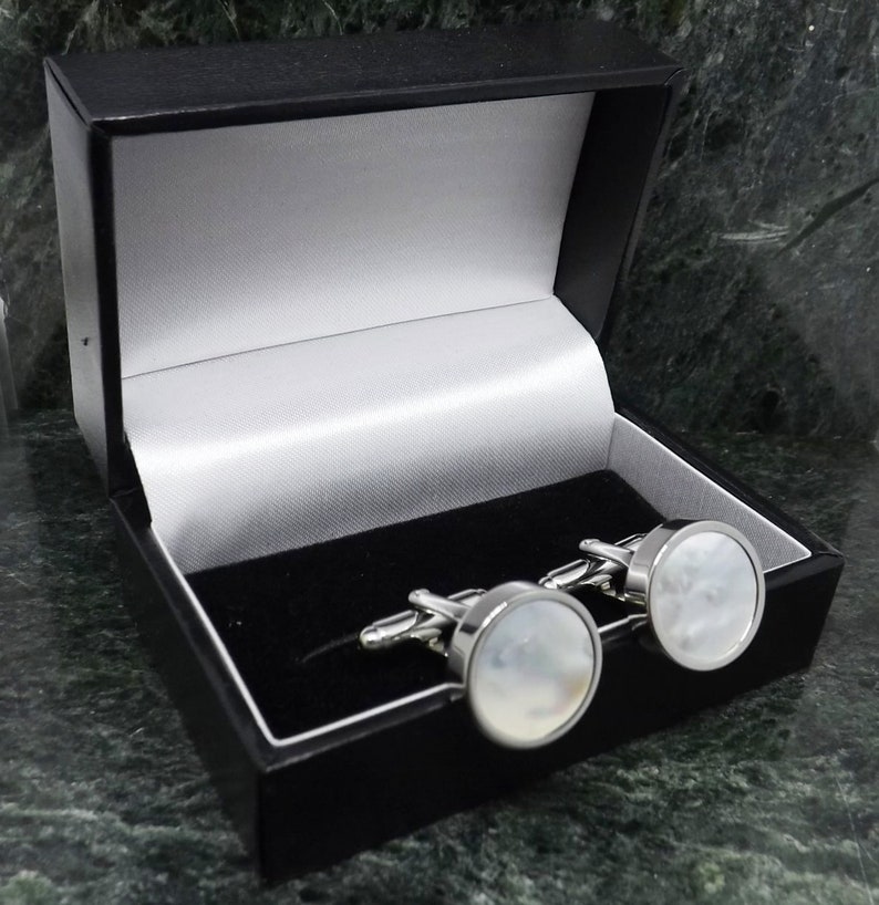 Mother of Pearl Cufflinks Personalised Cufflinks Pearl Etsy