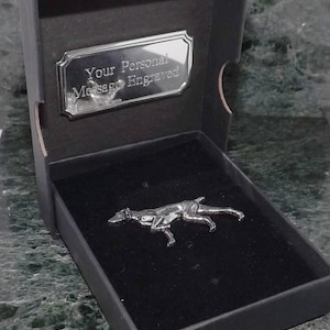 Pointer Dog Lapel Pin, English Pewter pin badge, silver dog, gifts for men gifts for women personalised gift hunting Shooting Pointer dog