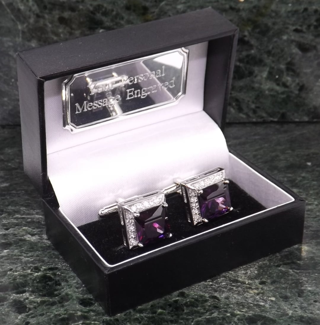Swarovski Cufflinks Personalised Cufflinks Crystal Cufflinks Etsy