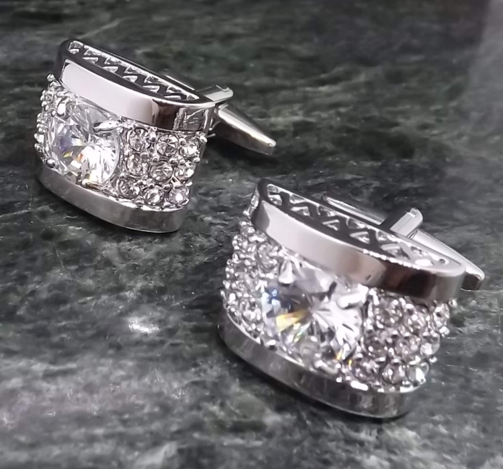 Swarovski Cufflinks Personalised Cufflinks Crystal Cufflinks Etsy UK