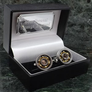 Kogellagermanchetknopen Gepersonaliseerde manchetknopen Bewegende manchetknopen Technische manchetknopen Herencadeau Verjaardag Manchetknoop Verjaardag Bruiloft bruidegom