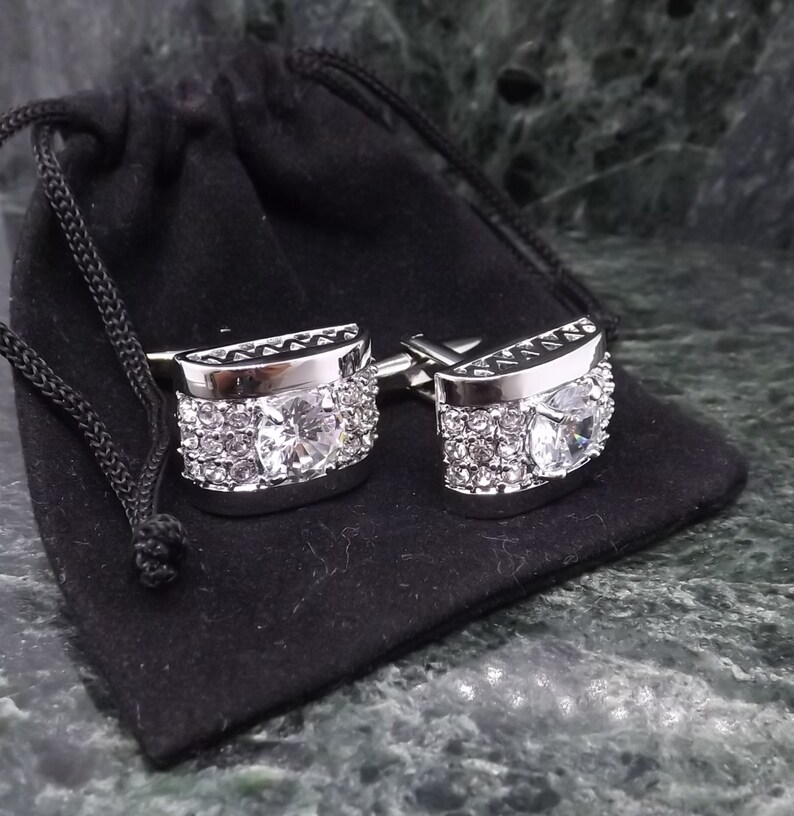 Swarovski Cufflinks Personalised Cufflinks Crystal Cufflinks Etsy